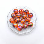 Plating Basketball Acrylic Beads 16mm Glossy UV Coated 20pcs 6