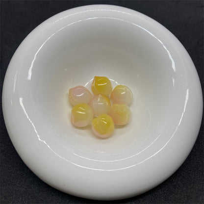 Czech Glass Half Hole Beads 12mm Gradient Peach Colors 100pcs 4