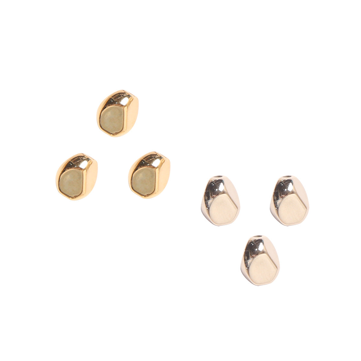 Irregular Gravel Shaped CCB Plastic Beads 7mm Glossy Gold and Silver 200pcs 5