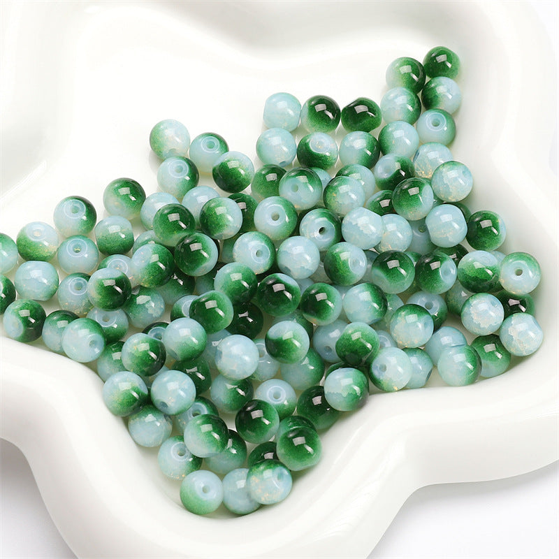 Crackle Round Glass Beads 8mm Multicolor Mixed 30pcs 33