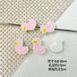 Baking Painted Duck and Strawberry Cake Metal Beads 13/10mm 20pcs 15
