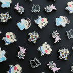 Painted Alloy Metal Beads Baking Shin-Chan Himawari Nohara Series 10pcs 4