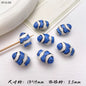 Hand Painted Fish Ceramic Beads 13x19mm Glazed Clownfish 1pc 14