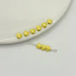 Heart Metal Beads 5mm Baking Painted Glossy Alloy 30pcs 11