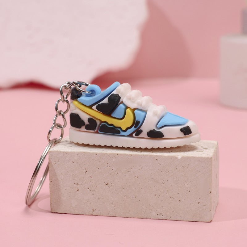 3D Sneaker PVC Shoe Keychain Colorful Miniature Design 6pcs 7
