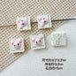 Strawberry and Mouse Metal Beads 13mm Pastel Painted Cookie Design 10pcs 16