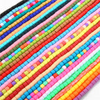 Cylindrical Clay Beads 6mm Colorful Polymer 62pcs 3