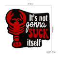 Silicone 3D Focal Beads Red Shrimp With Cheeky Phrase 20Pcs 2
