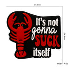 Silicone 3D Focal Beads Red Shrimp With Cheeky Phrase 20Pcs 2
