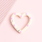 Metal Painted Dotted Heart Trigger Spring Keyrings 25mm 10pcs 8