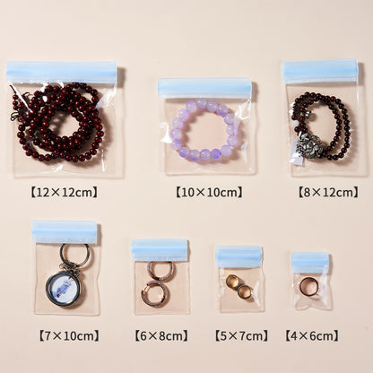 Colorful Transparent PVC Top Seal Zip Lock Bags 4x6 to 8x12cm 100pcs 4