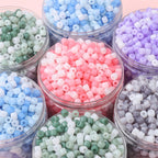 Acrylic Tube Beads 6x5mm Soft Pastel Colors 200pcs