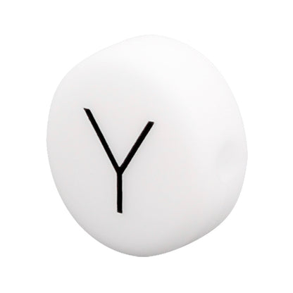 12mm Silicone Letter Beads Flat Round Alphabet Options 20pcs 29