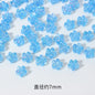 Plating AB Colored Floret Resin Beads 7mm Transparent 100pcs 16