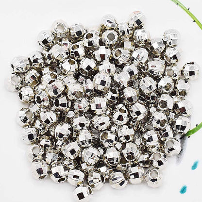 Brass Faceted Round Metal Beads 3-6mm Jewel Tone Sparkle 100pcs 9
