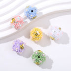 Floral Bubblegum Beads 23mm Bee Flower Ball Resin Rhinestone 3pcs 4