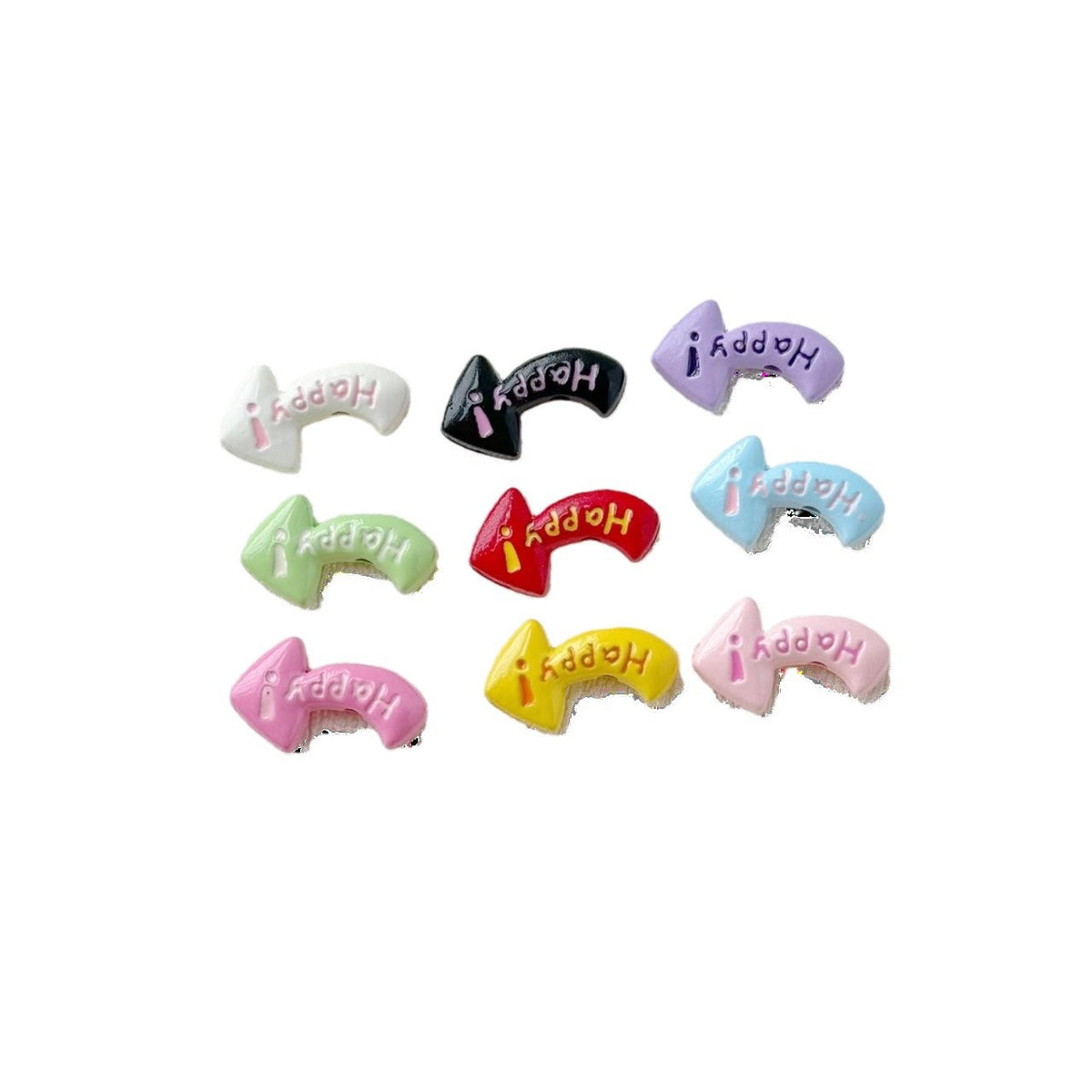 Arrow Metal Beads 29mm and 16mm Multi-Hole Enamel Painted 10pcs 2