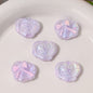 UV Plating Heart Acrylic Beads 20mm Cat Face Pastel Resin 10pcs 15