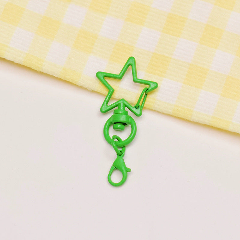 Zinc Alloy Star Keychain Buckles with Mini Lobster Clasps 5cm 20pcs 11