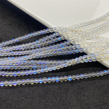 Faceted Transparent Glass Beads 8mm Clear Iridescent 480pcs 10 Strands 7