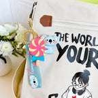 PVC Candy Koala Keychain Pastel Blue Vibrant Candy Shapes 3