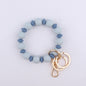 Silicone Bead Wristlet Keychain with Colorful Spacer Beads 6