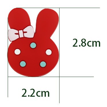 Silicone Focal Beads Bow Rabbit Head Polka Dot Pastel 20pcs 3