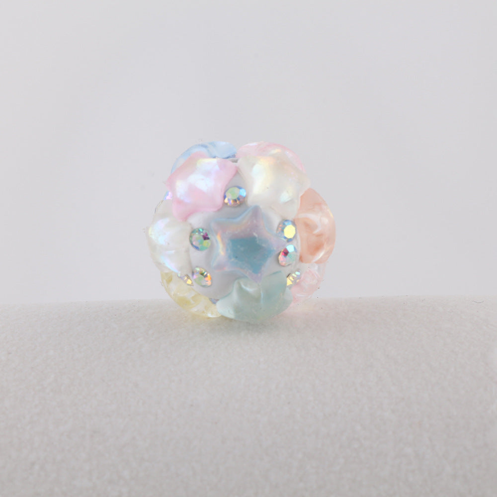 Embellished Round Clay Beads 16mm Cartoon Characters 5pcs 13