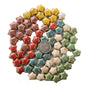 Star Ceramic Beads 17mm Fambe Glaze Mixed Earth Tones 10pcs
