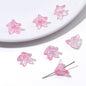 Lily Flower Glass Beads 13mm Transparent Mixed Colors 20pcs 9