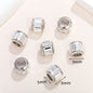 Glass Spacer Beads 9mm White Rhinestone-embedded 100pcs