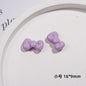 Painted Mini Bow Acrylic Beads 13mm Glossy Mixed Colors 50pcs 15