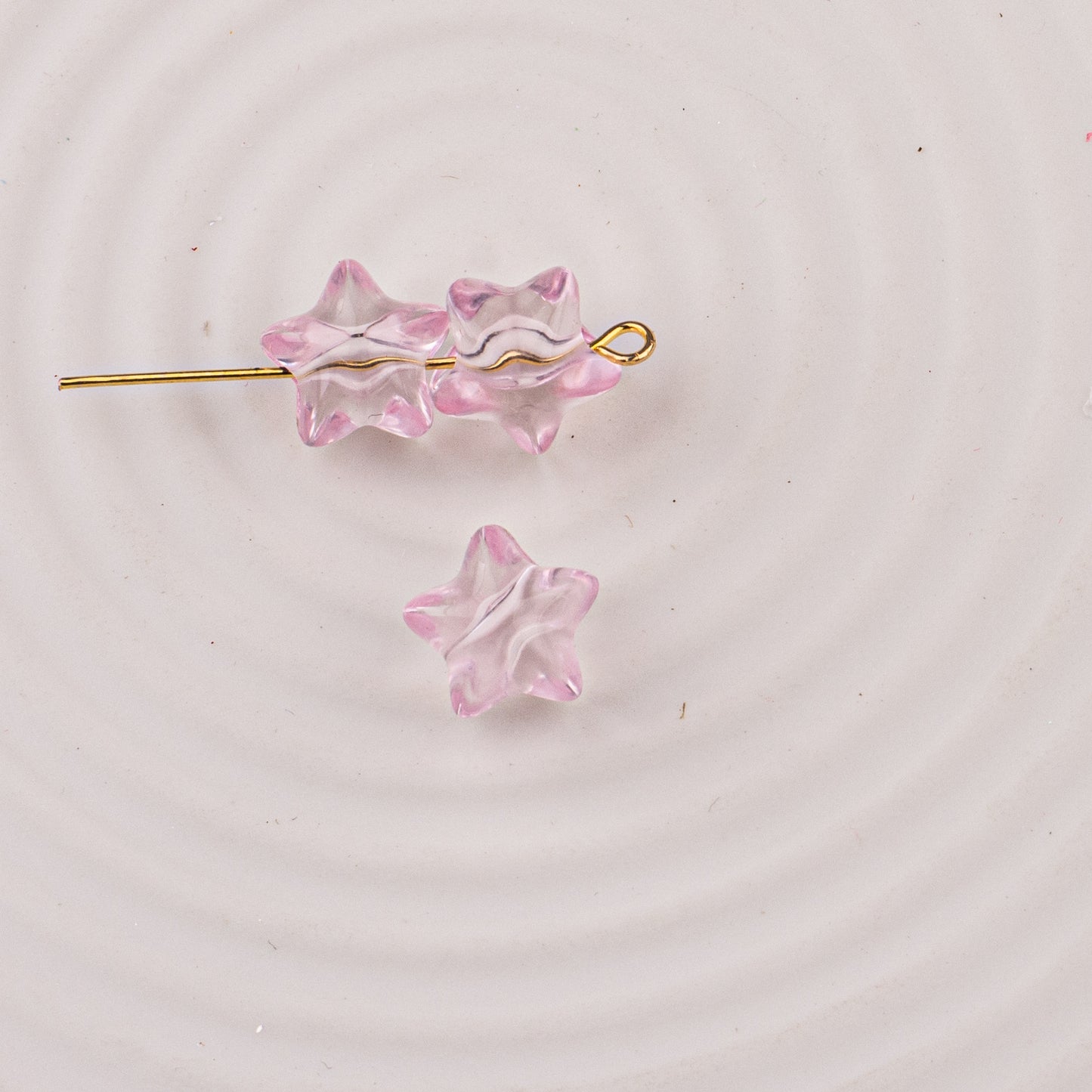 Frosted Small Star Acrylic Beads 11mm Transparent Jelly Color 50pcs 9