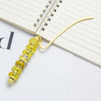 Beadable Bookmark Metal Curved Design Shiny Bead Ends Multicolor 2