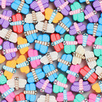 Dragonfly Clay Beads 8x11x4mm Colorful Polymer 100pcs