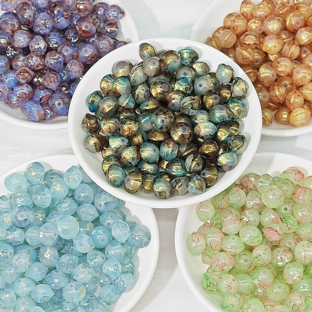 Glass Flying Saucer Spacer Beads 10mm Antique Finish 100pcs 6