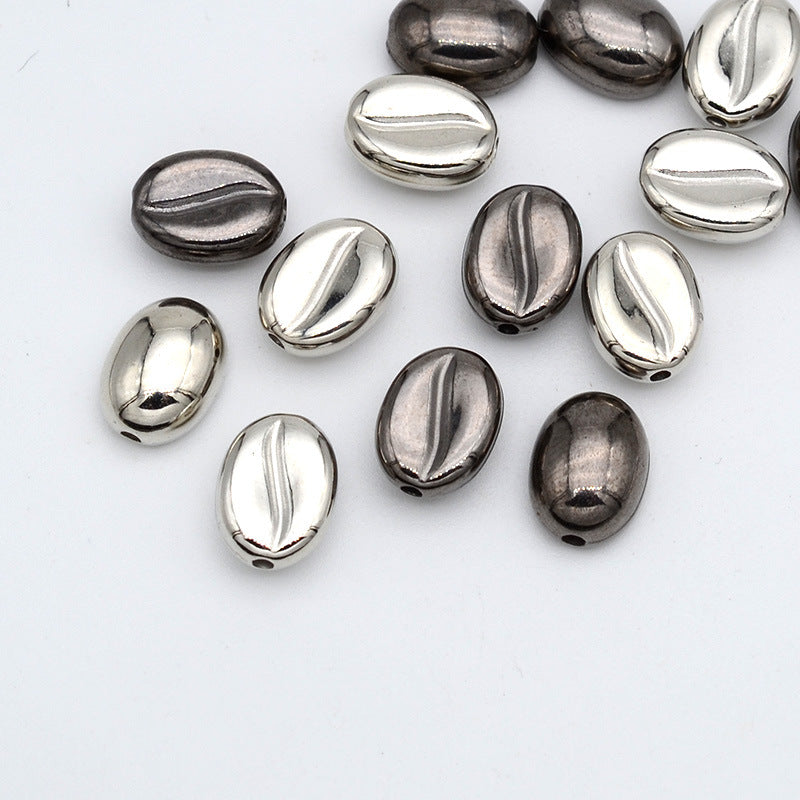 Metallic Color Coffee Bean Acrylic Beads 10mm CCB Plastic 100pcs 2