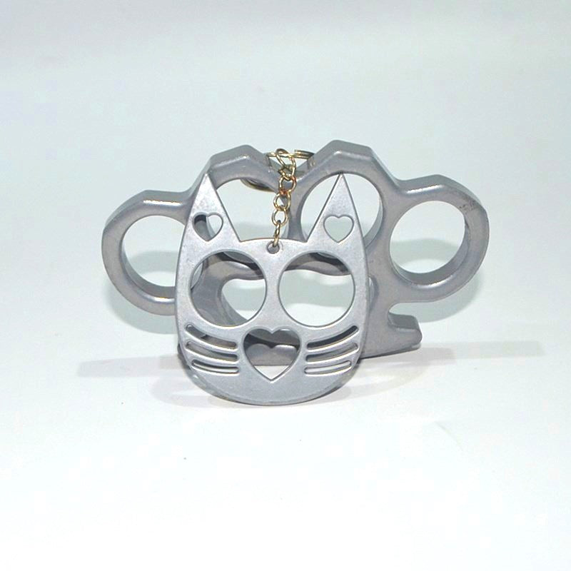 Cat Ear Self Defense Keychain Zinc Alloy 7cm 2pcs 10