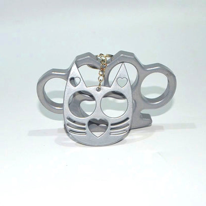 Cat Ear Self Defense Keychain Zinc Alloy 7cm 2pcs 10