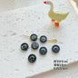 Round Metal Beads Baking Painted Smiling Chocolate Series 20pcs 29