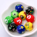 Painted Round Acrylic Beads 16mm Mario Baking Theme 100pcs 2