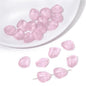 Frosted Irregular Cut Flat Stone Glass Beads 12x15mm Multicolor 10pcs 14