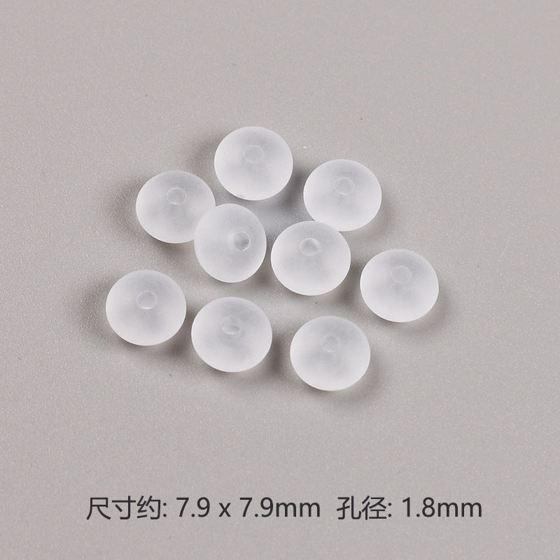 Acrylic Round Spacer Beads 8mm Matte Transparent Jelly Color 200pcs 7