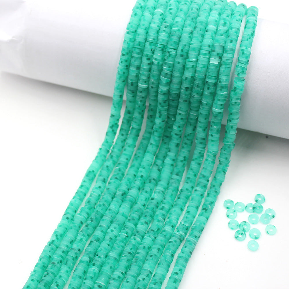 Flat Clay Beads 6mm Colorful Matte Polymer Spacer 10 Strands 31