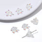 Lily Flower Glass Beads 13mm Transparent Mixed Colors 20pcs 7