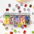 Baking Painted Potato Chips Card Metal Beads 2mm Hole 20pcs 3