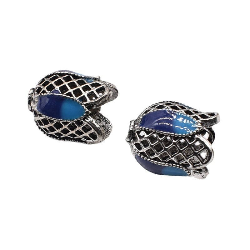 Tulip Metal Beads 14mm Cloisonne Enamel Detailed 50pcs 4