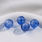 Swirl Pattern Blown Glass Beads 10-16mm Colorful Translucent 4pcs 15