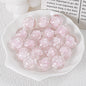 Blooming Flower Resin Beads 16mm Round Colorful 20pcs 12