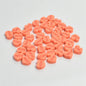 Heart Clay Beads 10mm Pink LOVE Letters Polymer 100pcs 10